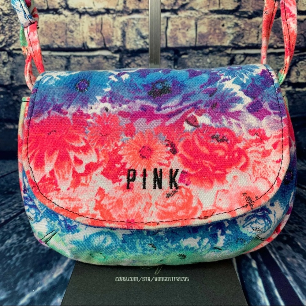 Victoria's Secret Pink Ombre Floral Crossbody Bag